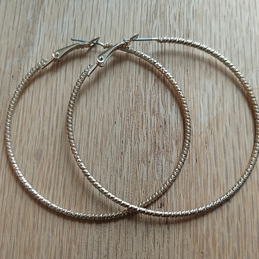 Gold hoop earrings